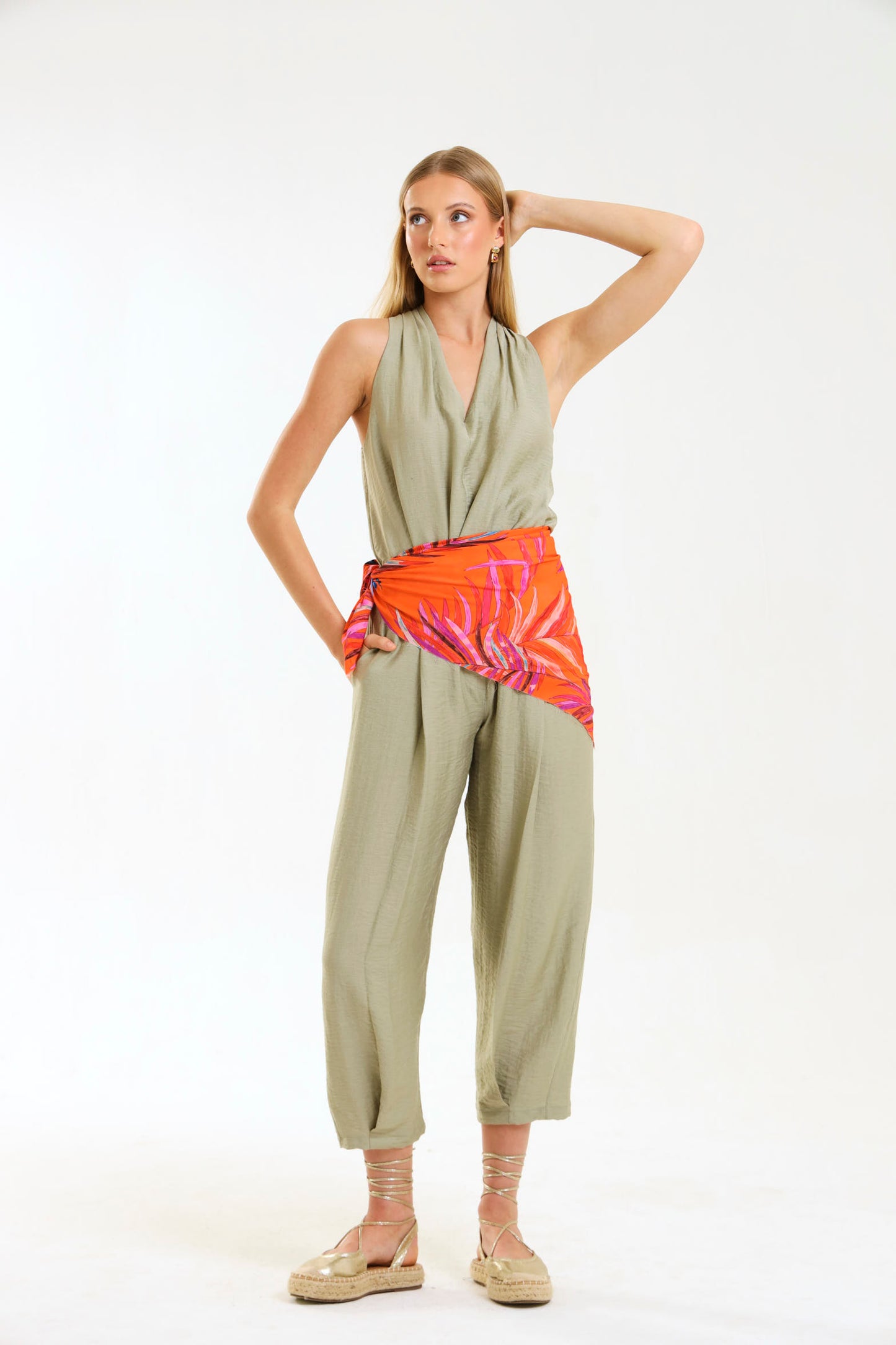 BARREL PLEATED PANTS / KASHMIR