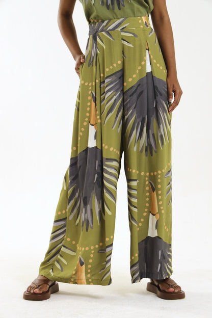 PLEAT PALAZZO / TOUCAN
