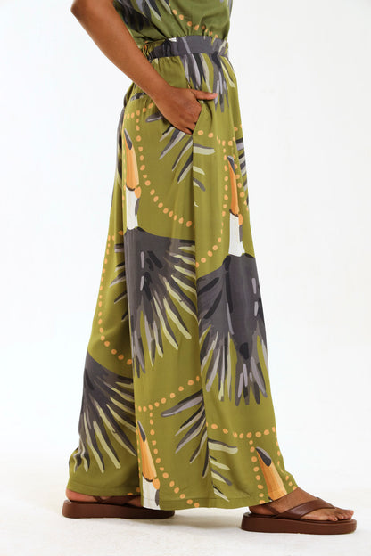 PLEAT PALAZZO / TOUCAN