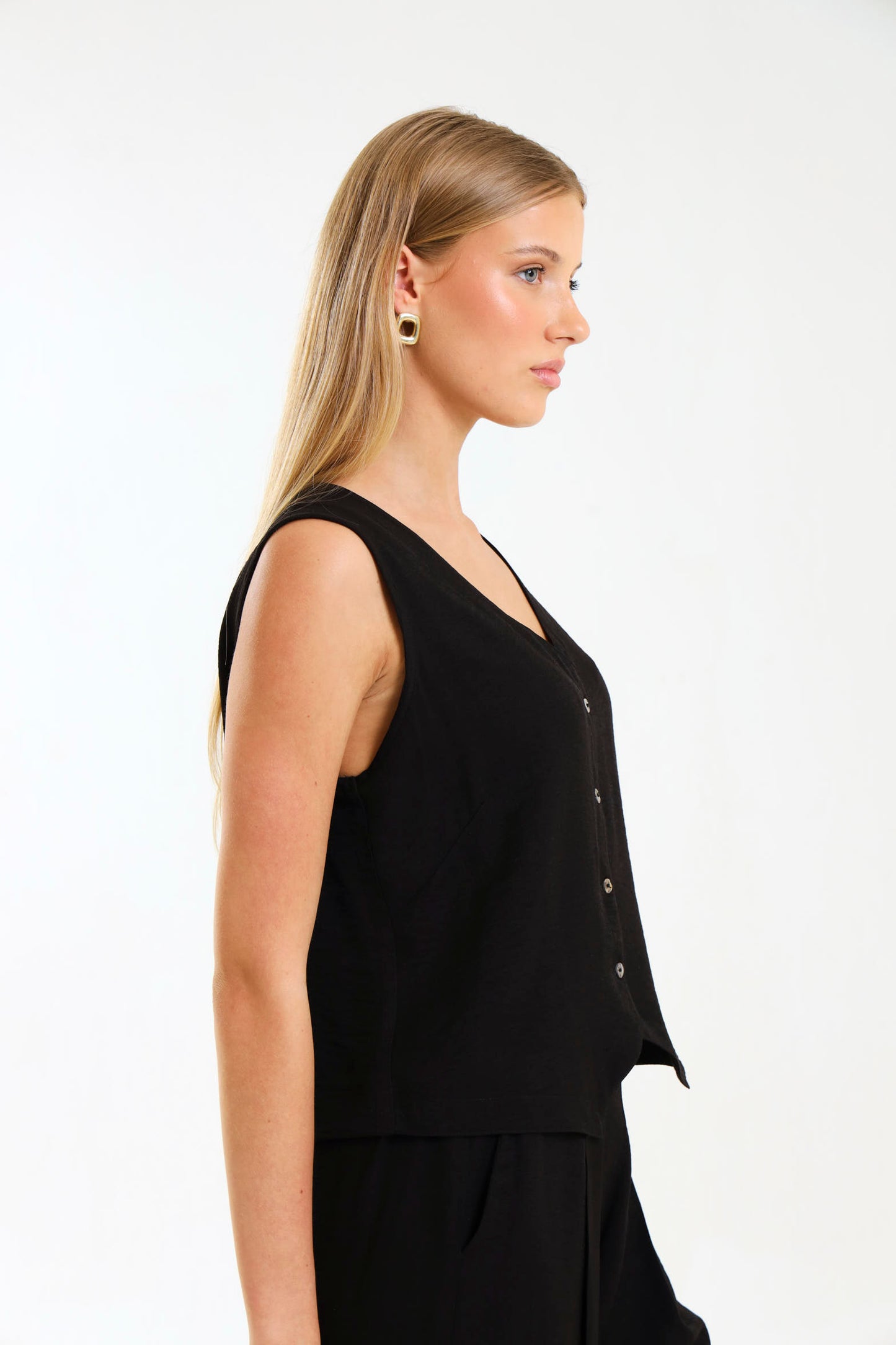 WAISTCOAT TOP / EBONY