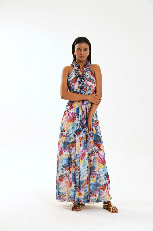 ISADORA HALTER GOWN / BOTANICAL FLORA