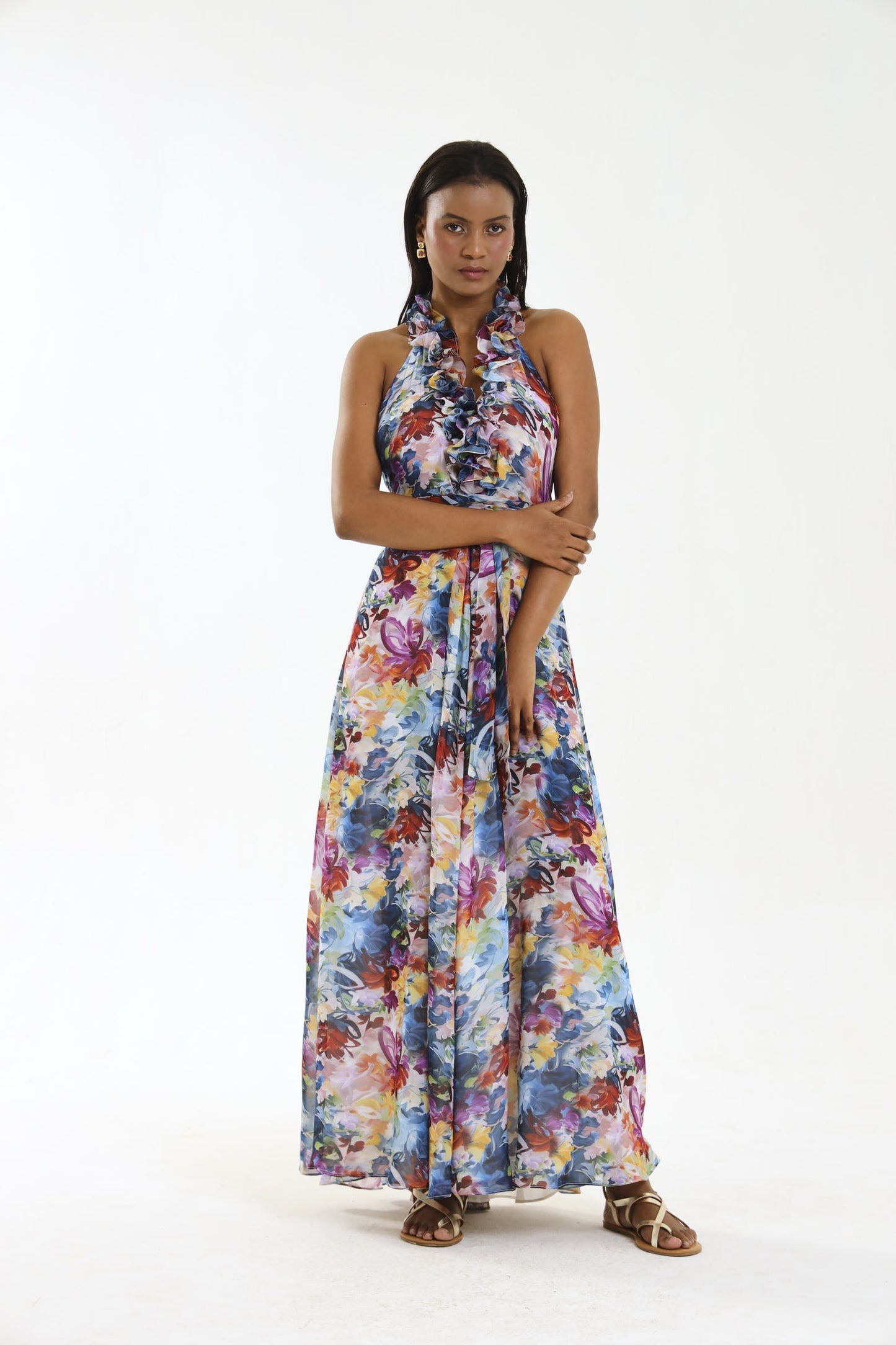 ISADORA HALTER GOWN / BOTANICAL FLORA
