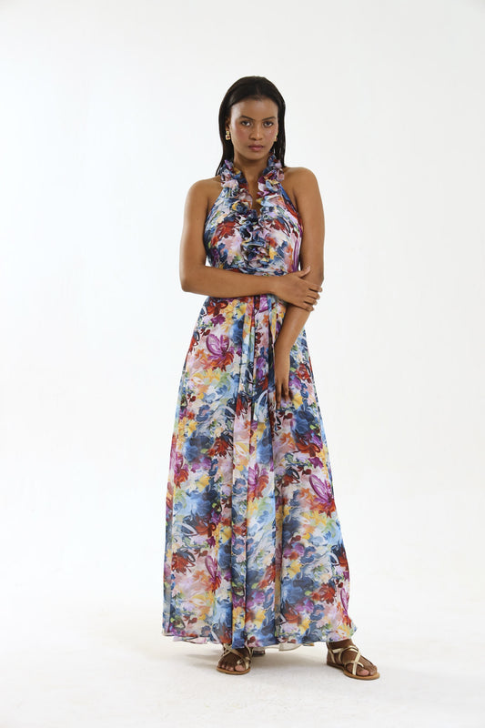 ISADORA HALTER GOWN / BOTANICAL FLORA