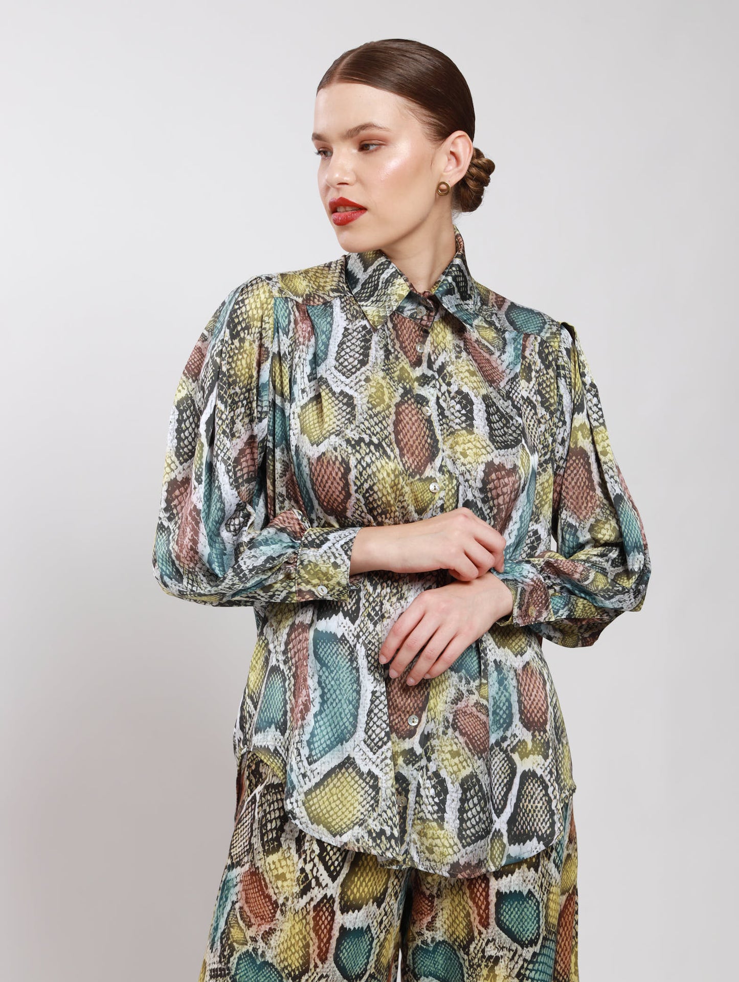 OS BOYFRIEND TOP / TRI-COLOUR SNAKESKIN