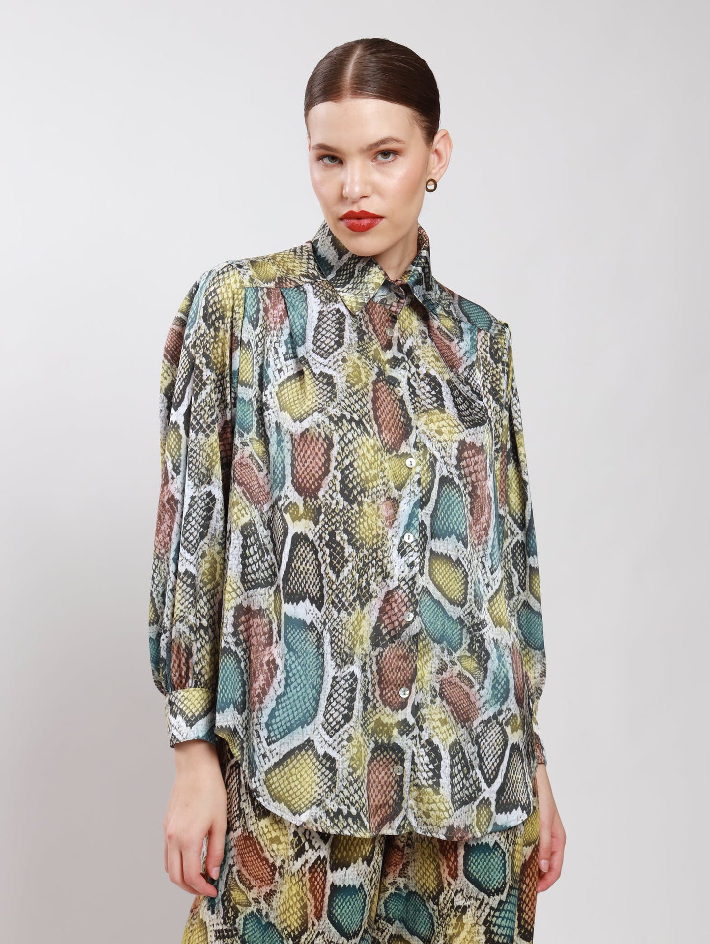 OS BOYFRIEND TOP / TRI-COLOUR SNAKESKIN
