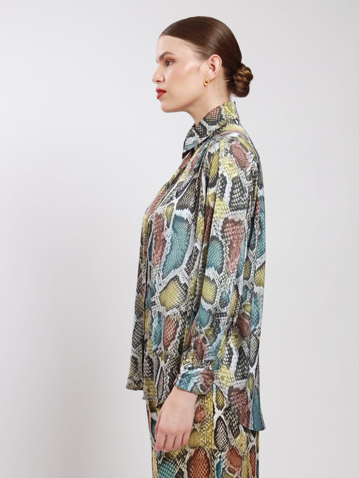 OS BOYFRIEND TOP / TRI-COLOUR SNAKESKIN