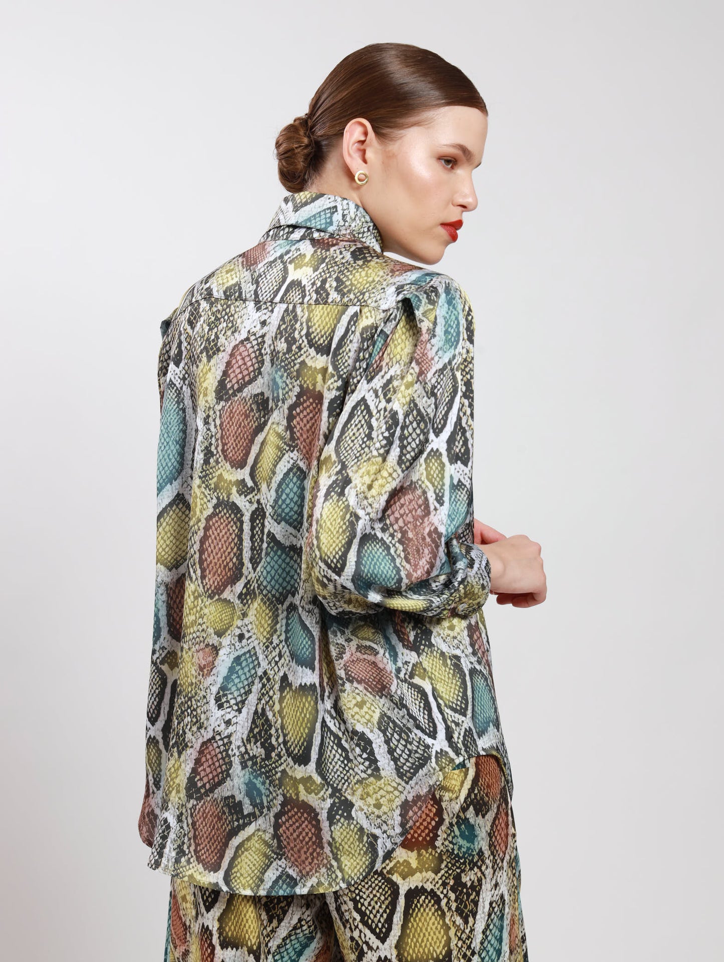 OS BOYFRIEND TOP / TRI-COLOUR SNAKESKIN