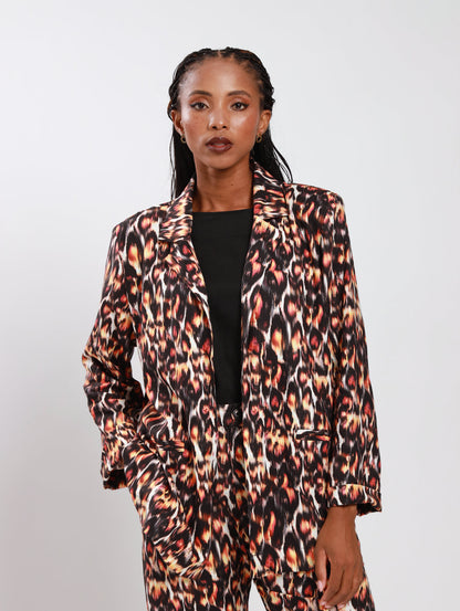 BOYFRIEND BLAZER / ANIMAL SKIN