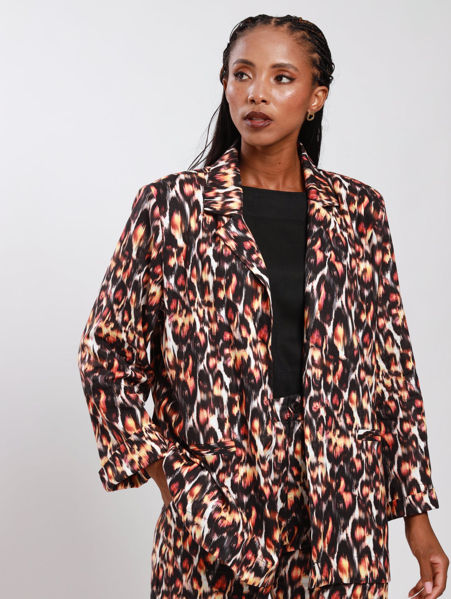 BOYFRIEND BLAZER / ANIMAL SKIN
