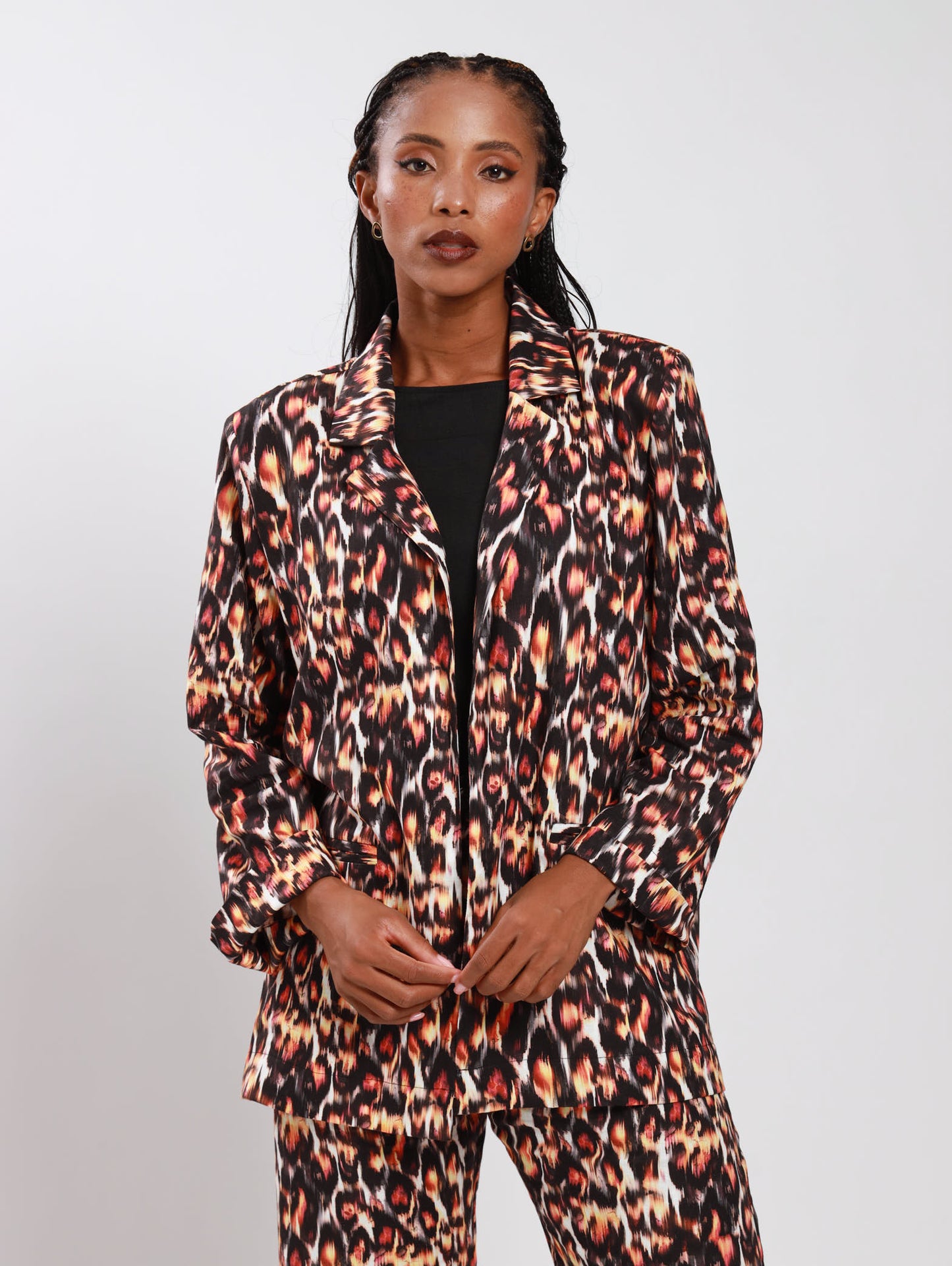 BOYFRIEND BLAZER / ANIMAL SKIN