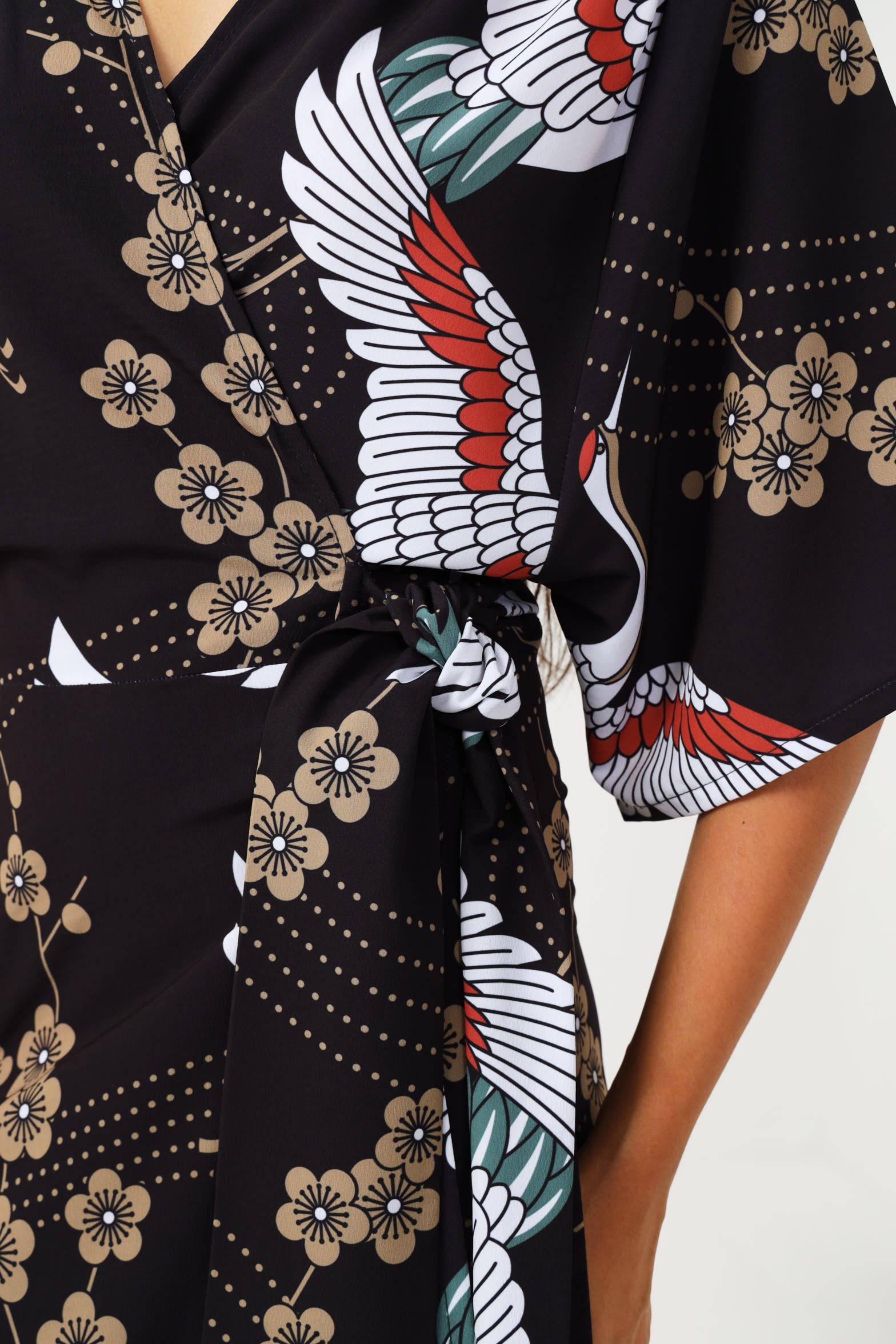 KIMONO WRAP DRESS / GILDED FLIGHT