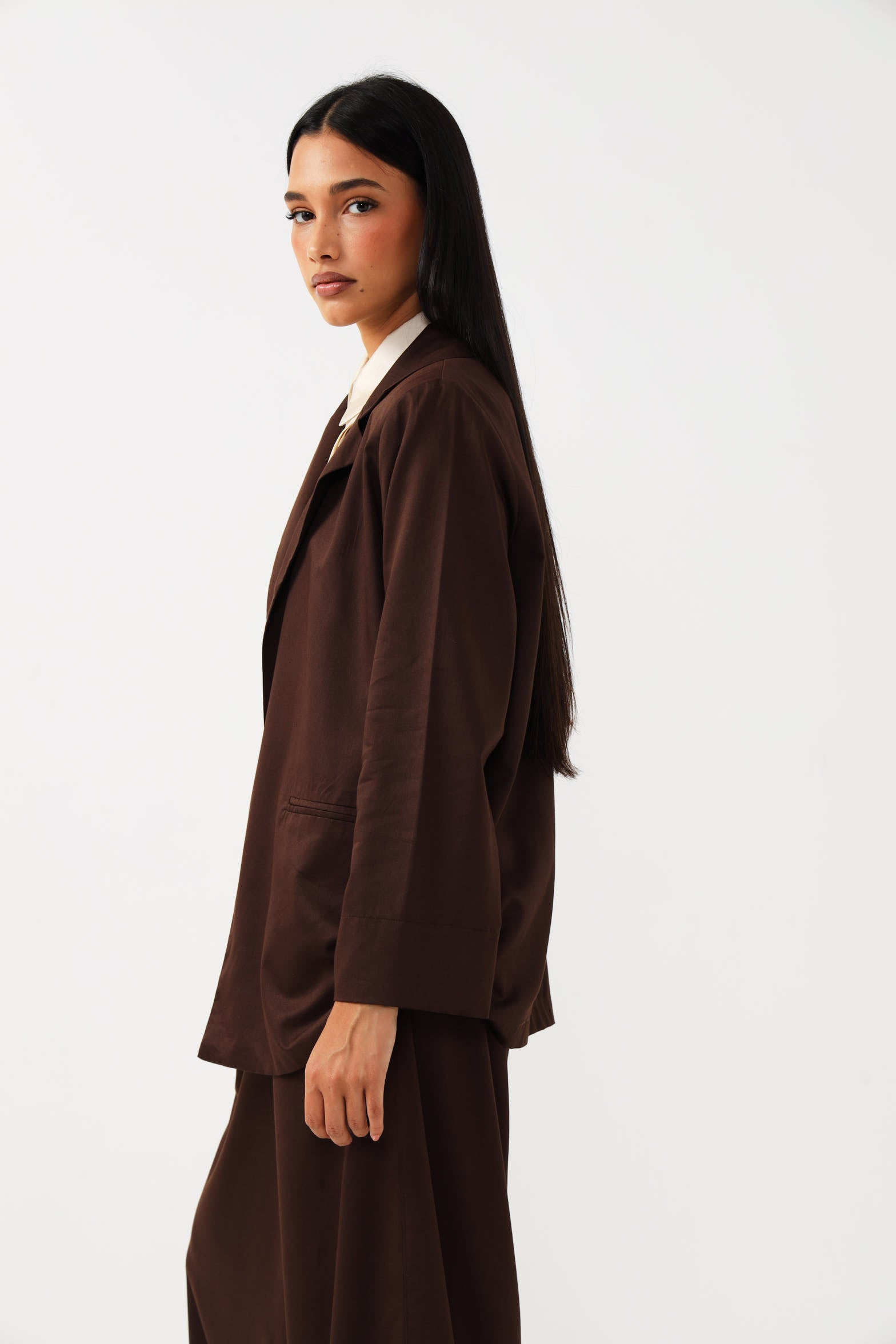 BOYFRIEND BLAZER - BITTER CHOCOLATE