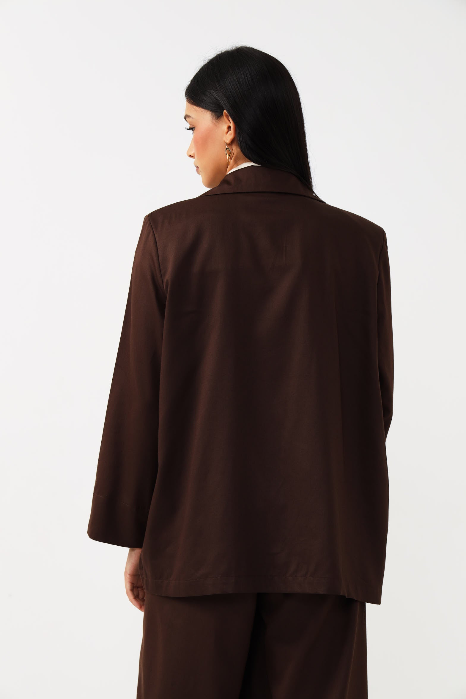 BOYFRIEND BLAZER - BITTER CHOCOLATE