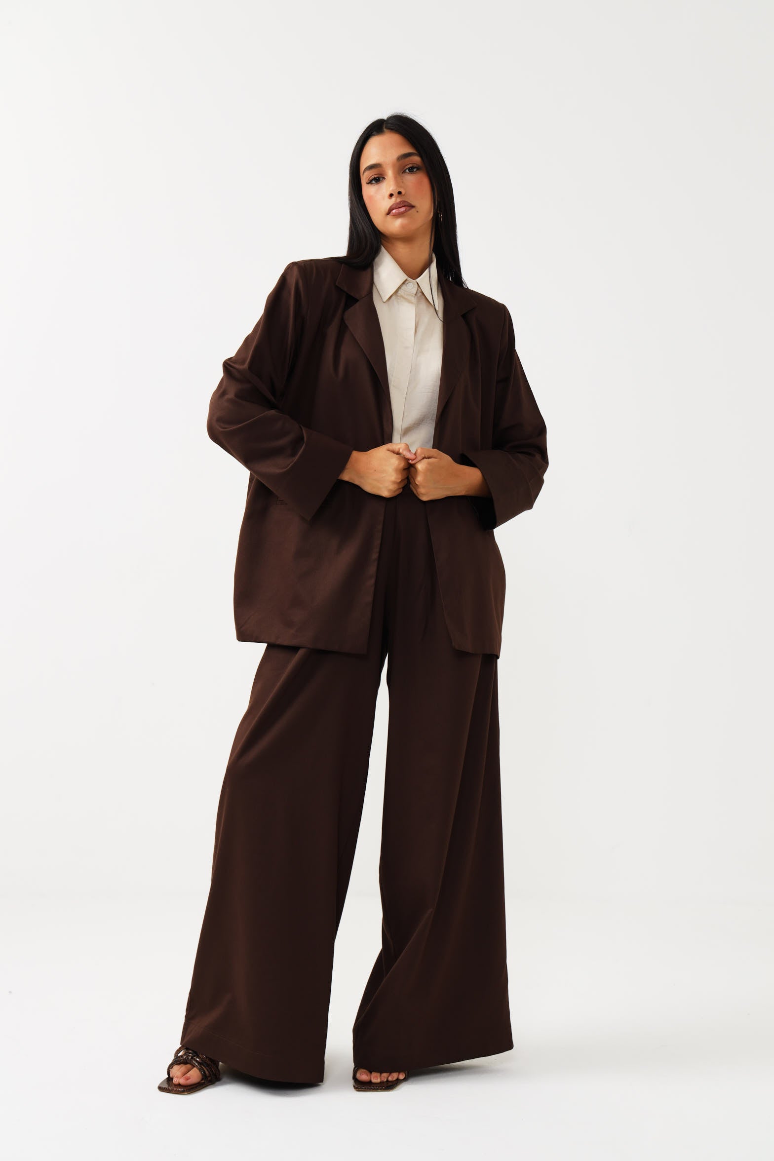 BOYFRIEND BLAZER - BITTER CHOCOLATE