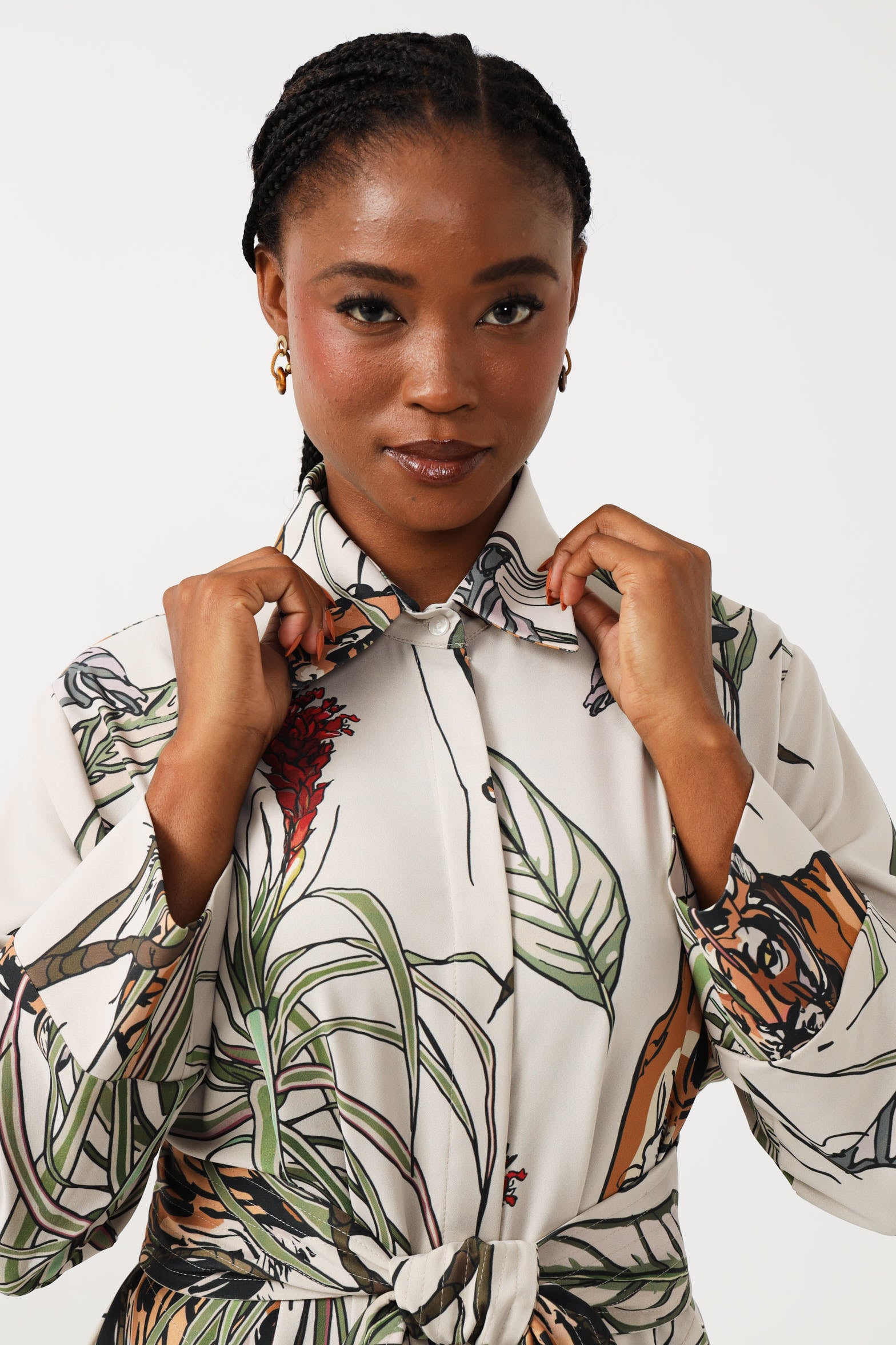 MAXI SHIRTDRESS / LUXE TIGER