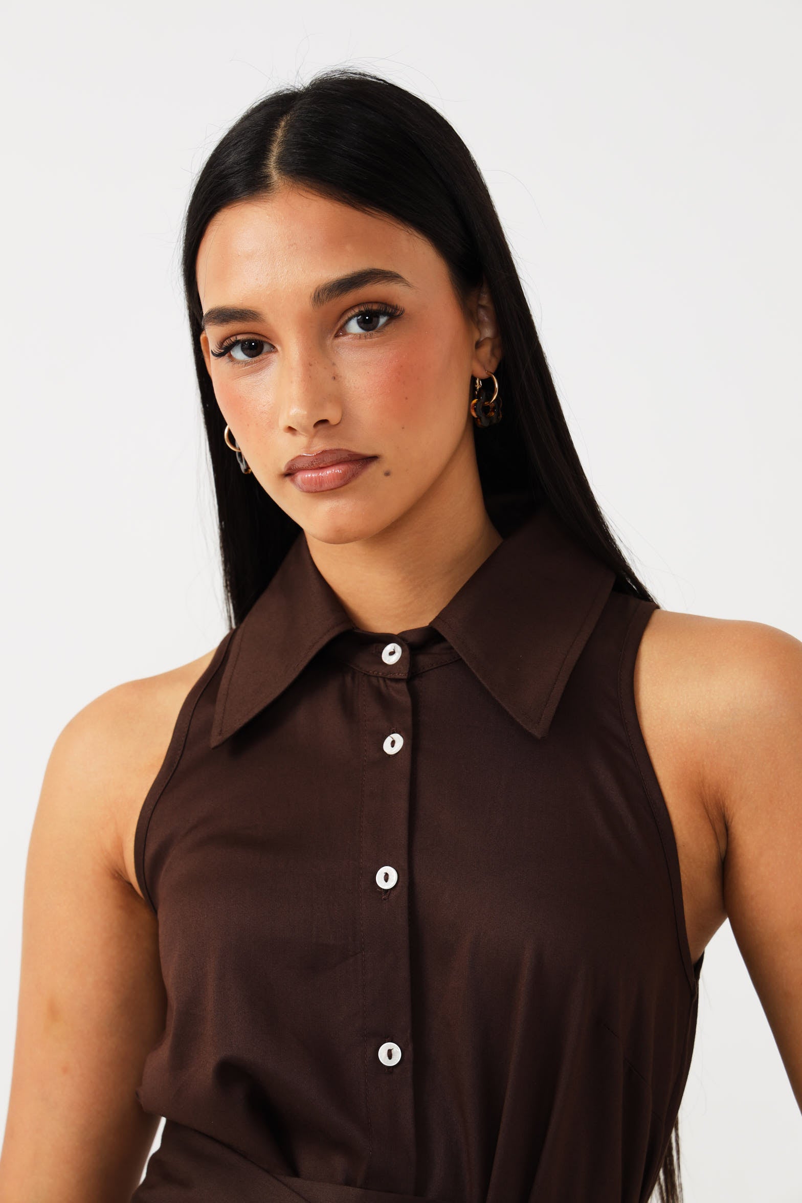 STATEMENT SASH WRAP / BITTER CHOCOLATE