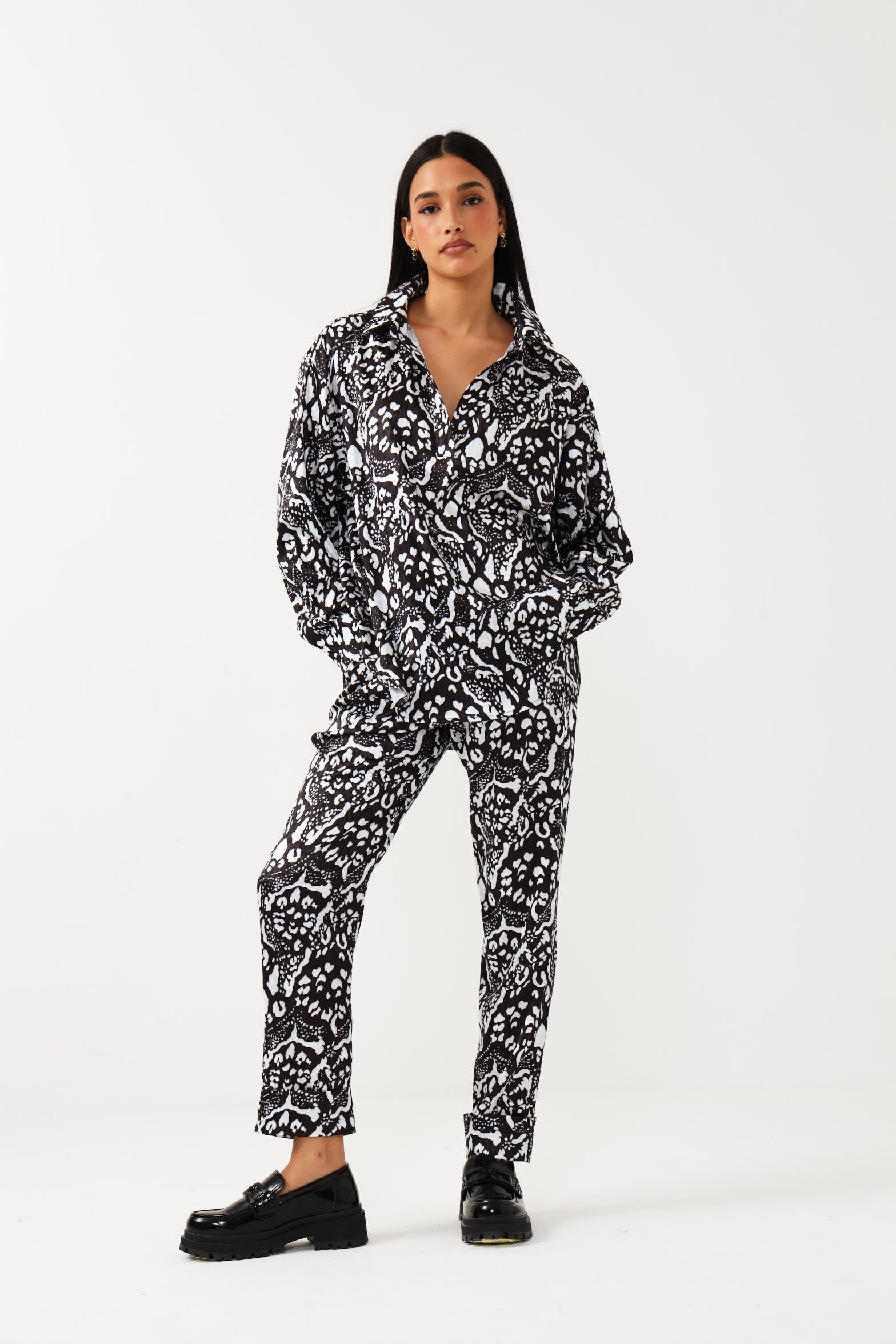 TUNIC TOP / MONOCHROME ANIMAL