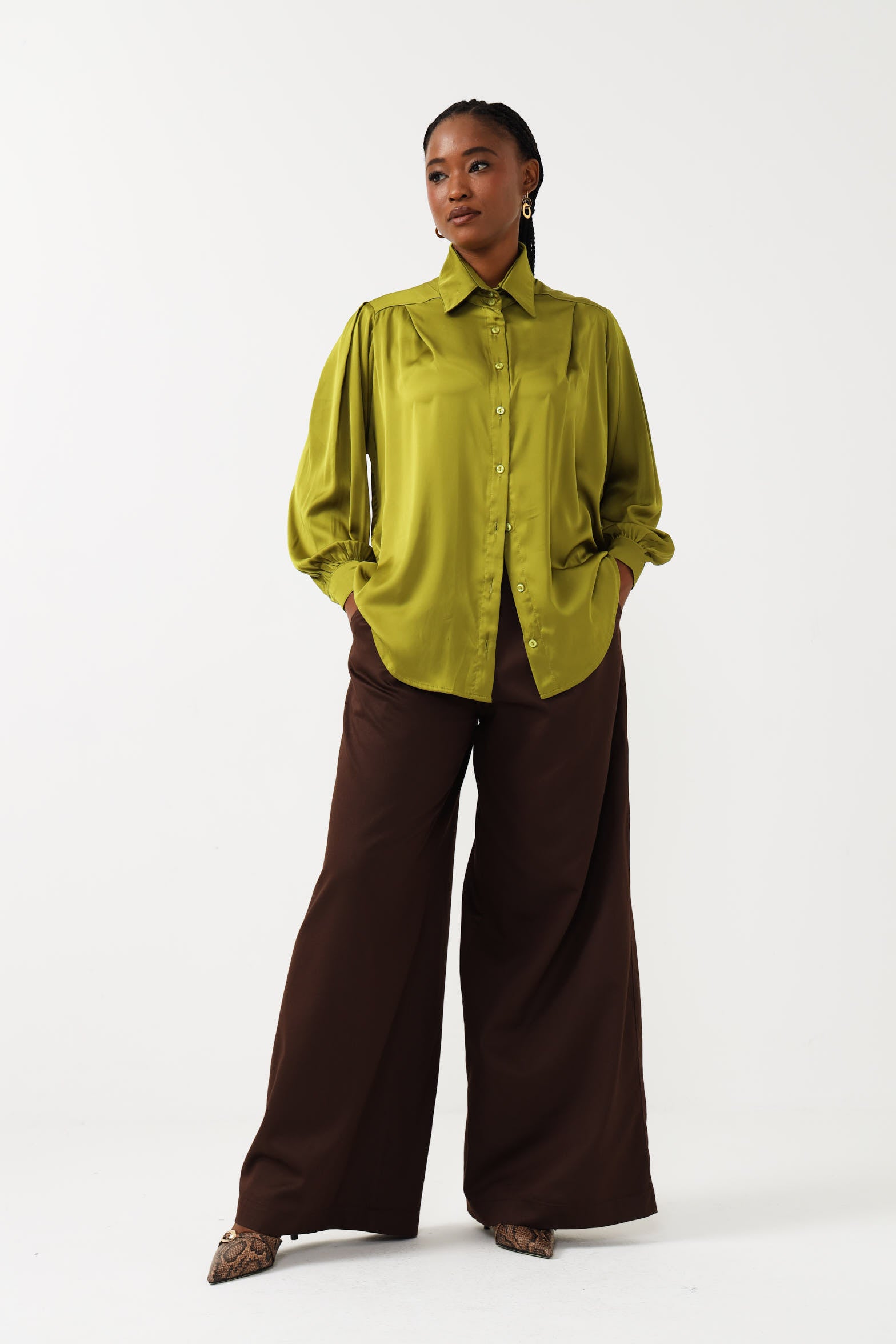 OS BOYFRIEND TOP / CHARTREUSE