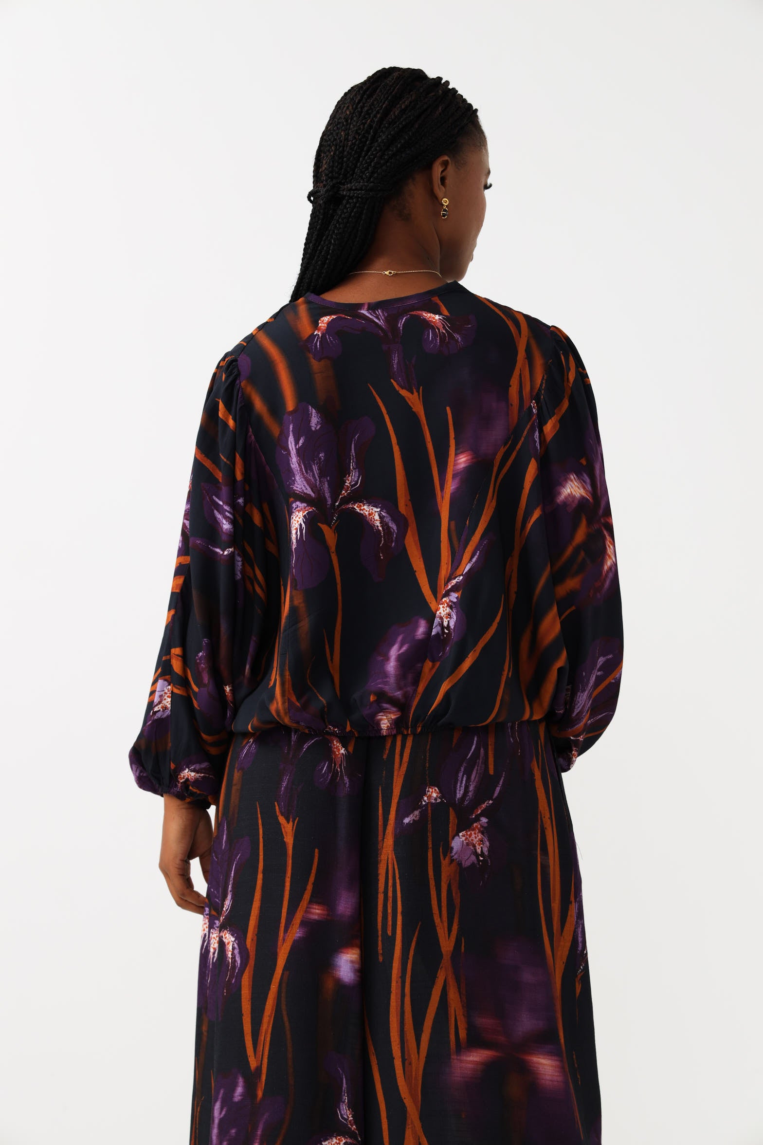 えりか99willfully balloon sleeveBL YASVALLO BALLOON LONG SLEEVED TOP | Purple | YAS® Switzerland