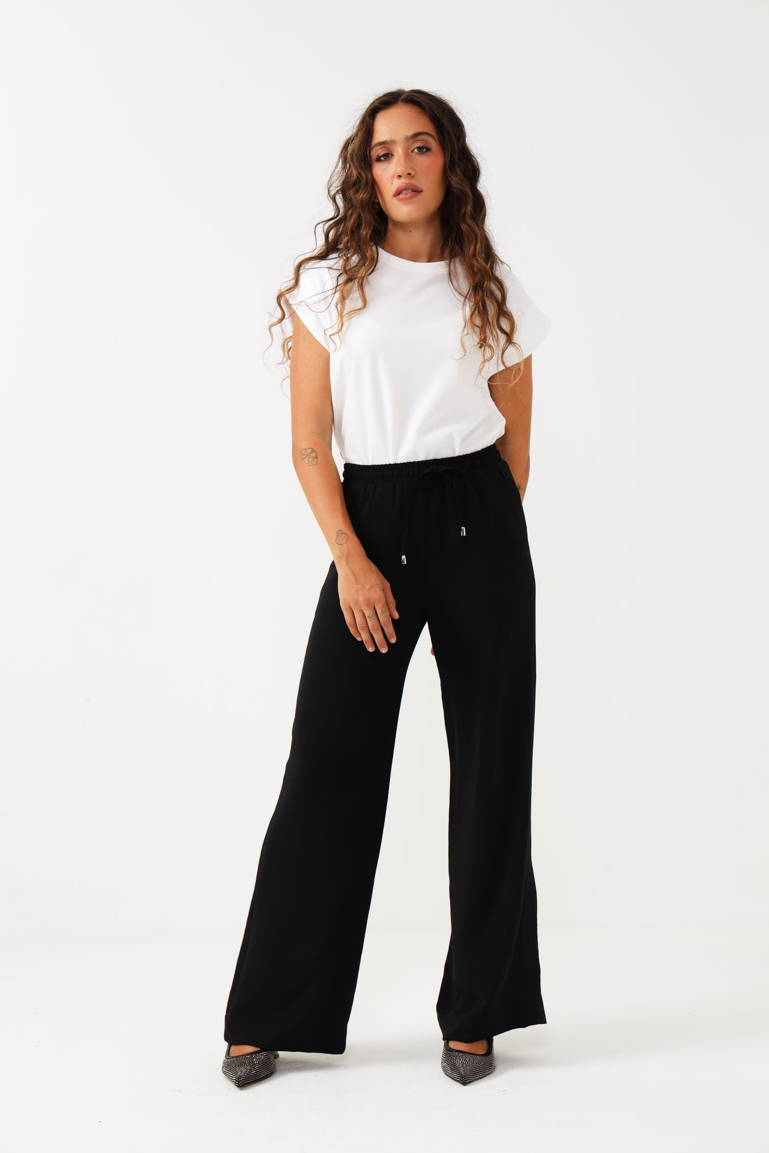 DRAWSTRING PANTS  / BLACK