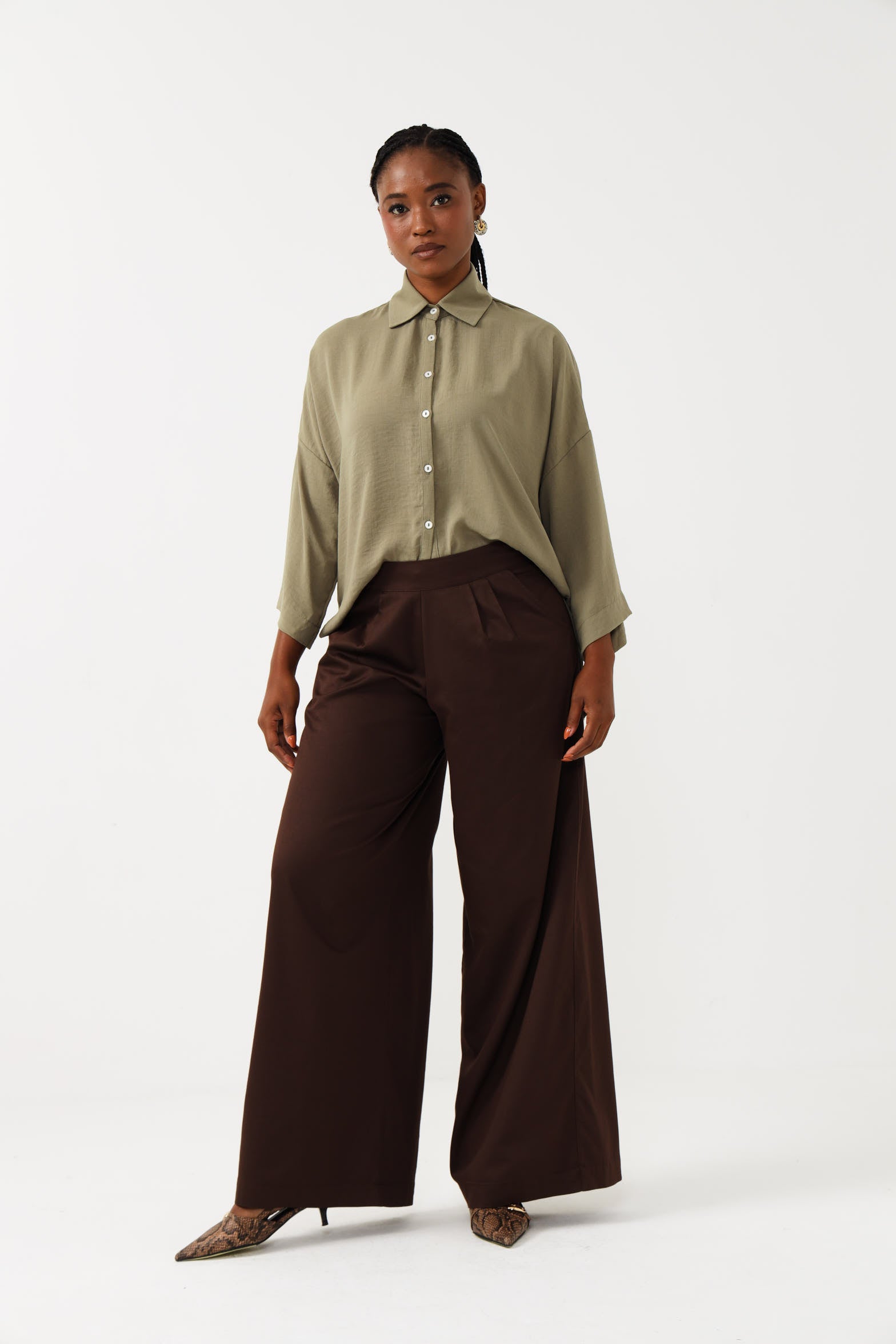 LS HI-LO TOP  / SAGE GHOST VOILE