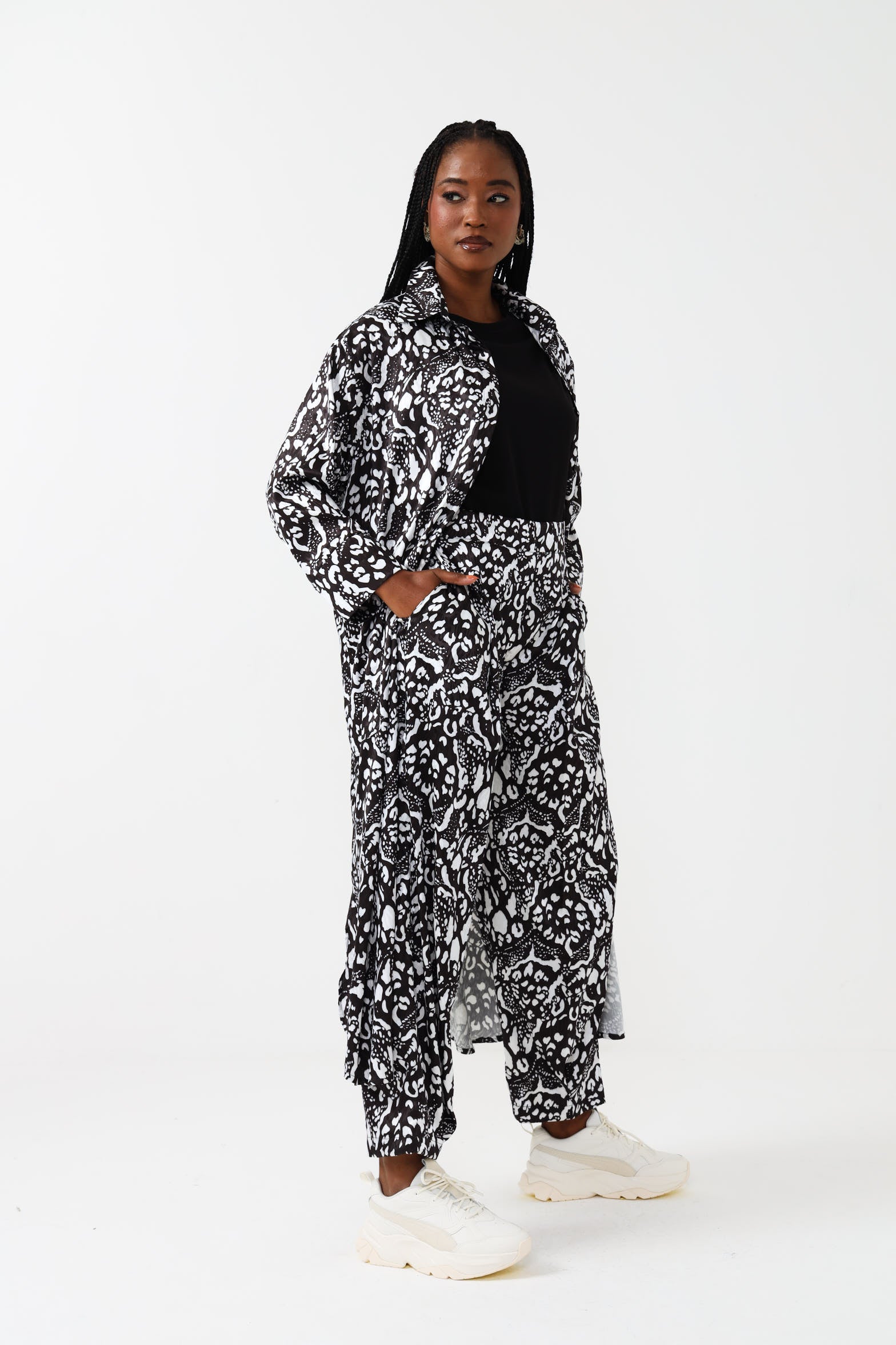 CIGAR PANTS / MONOCHROME ANIMAL