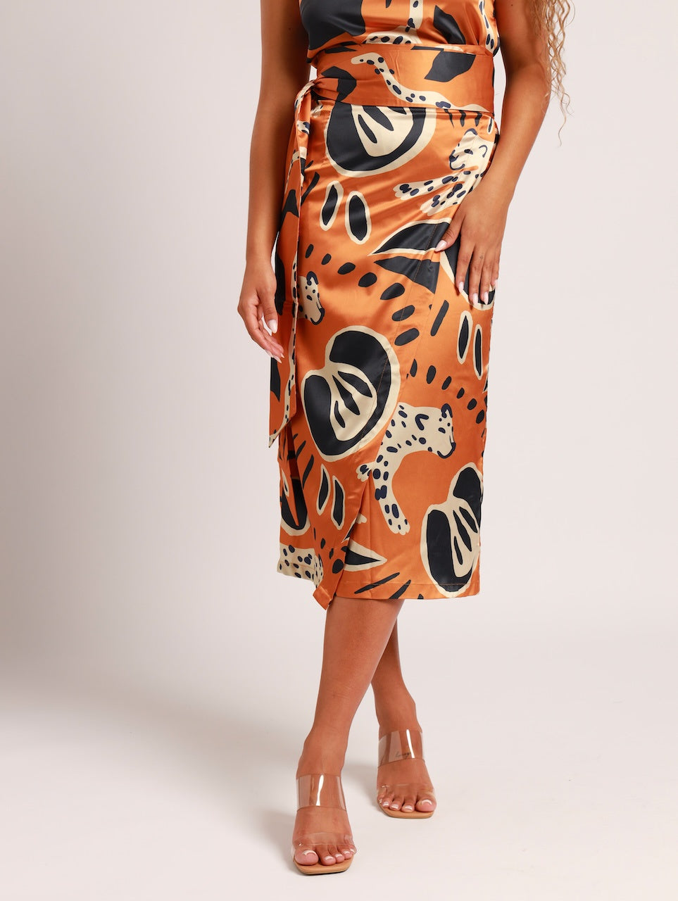 WRAP SKIRT / WILD CAT