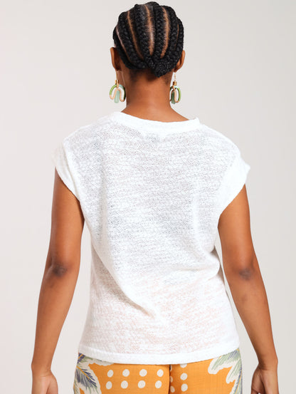 BOXY TEE / IVORY KNIT