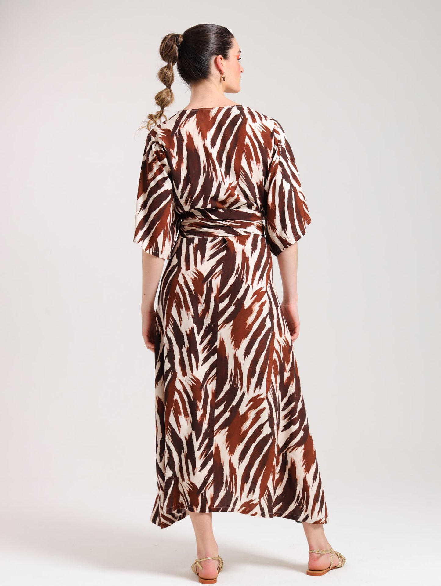 KIMONO MAXI DRESS / ABSTRACT ANIMAL