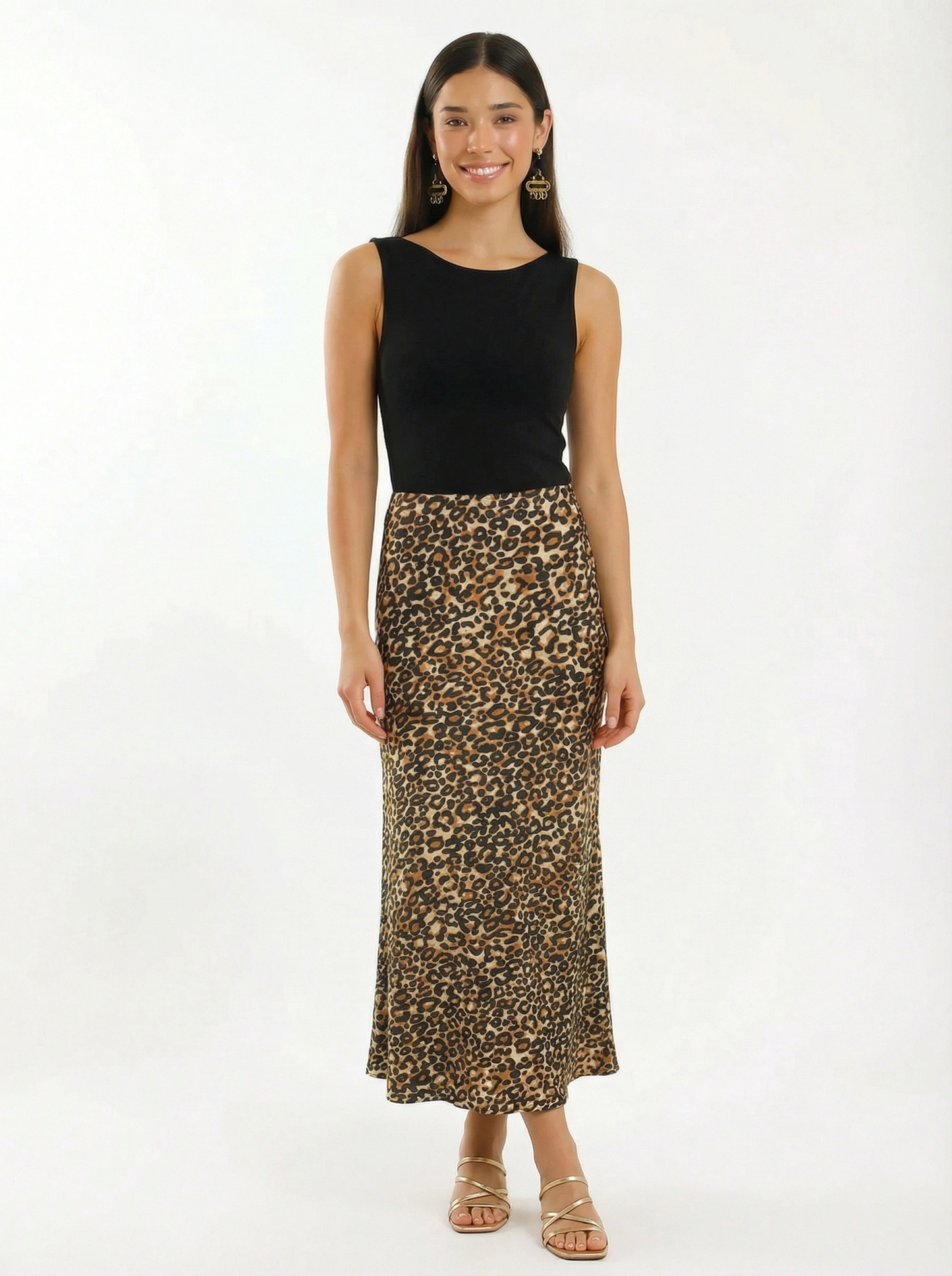 PALMA A-LINE SKIRT / LEOPARD PRINT