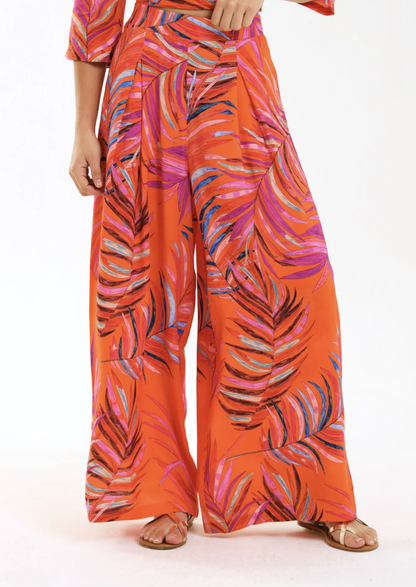PLEAT PALAZZO / TANGERINE PALMA