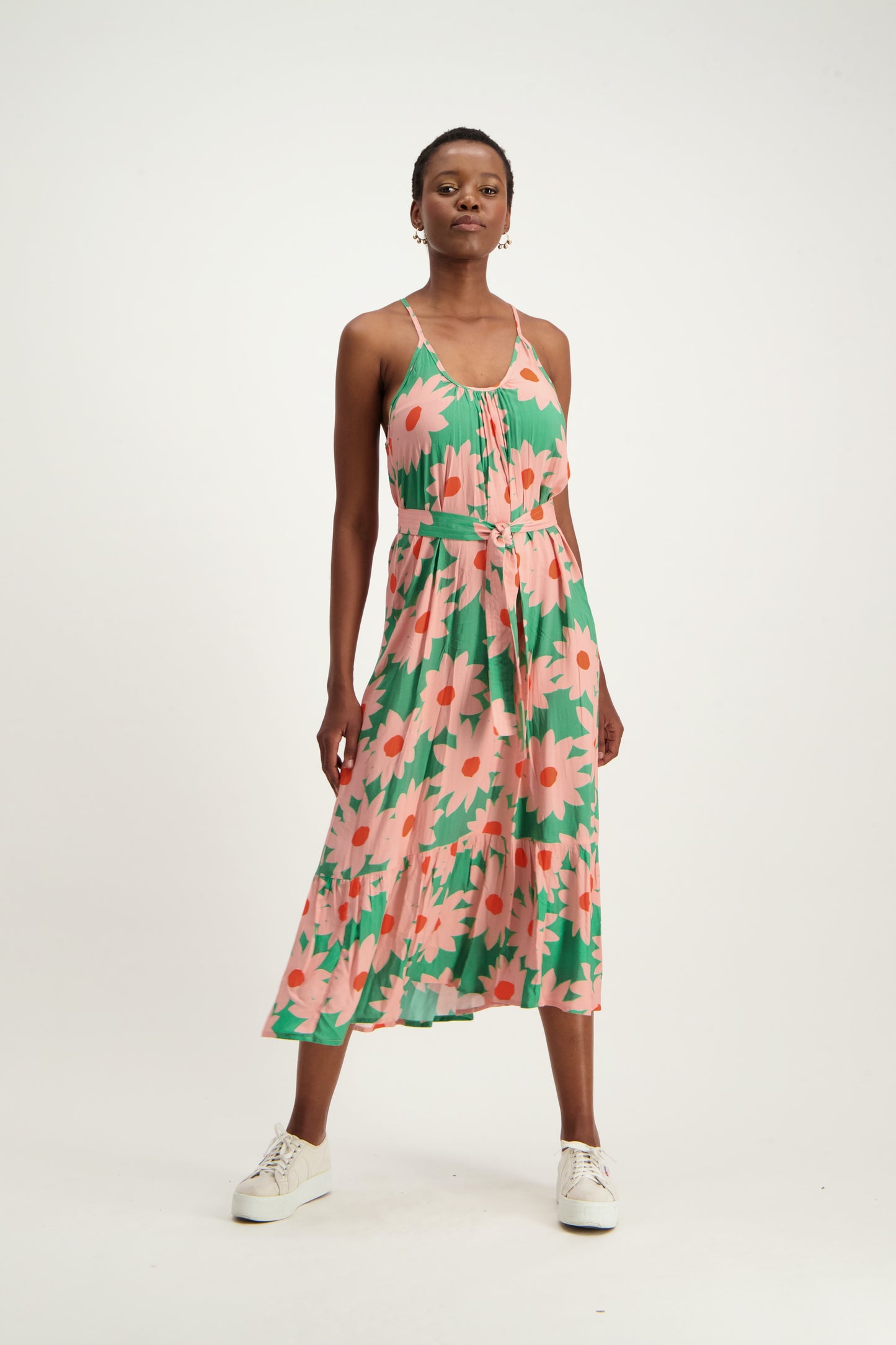 RACER BACK MAXI / ABSTRACT DAISY GREEN